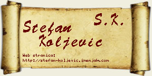 Stefan Koljević vizit kartica